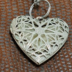 Silver plated heart locket